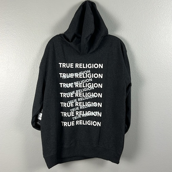 True Religion Slanted TR hoodie pullover - size L - Picture 3 of 12